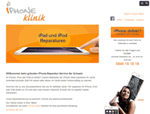 Tablet Screenshot of iphone-klinik.ch